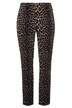 Spotted Leopard Slim Leg Elastic Waist Stretch Pants