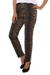 Spotted Leopard Slim Leg Elastic Waist Stretch Pants