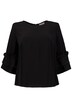 Festive Tiered Sleeve Round Neck Blouse