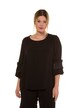 Festive Tiered Sleeve Round Neck Blouse