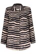 Wavy Brushstroke Stripe Long Sleeve Blouse