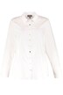 Novelty Button Long Sleeve Stretch Cotton Blouse