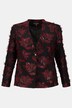 Fancy Leaf Jacquard Button Front Fully Lined Jacket