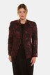 Fancy Leaf Jacquard Button Front Fully Lined Jacket