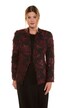Fancy Leaf Jacquard Button Front Fully Lined Jacket
