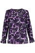 Stunning Purple Tones Round Neck Blouse