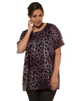 Ulla Popken Tuniek Transparante Look Aangeknipte Mouwen Zijsplitten Grote Maten ulla popken kopen in de aanbieding Ulla Popken Tuniek Transparante Look Aangeknipte Mouwen Zijsplitten Grote Maten ulla popken kopen in de aanbieding