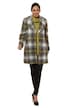 Vlněný kabát, kostkovaný, klopový límec, selection