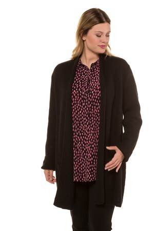 Ulla Popken Cardigan Classic Lang Open Model Sjaalkraag Grote Maten ulla popken kopen in de aanbieding