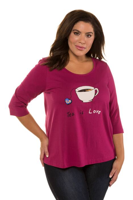 Tea Is Love Round Neck Cotton Knit Tee