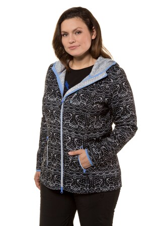 Ulla Popken Fleesejack Capuchon Gedeelde Ritssluiting Grote Maten ulla popken kopen in de aanbieding