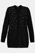 Scattered Pearls Open Front Cardigan Sweater
