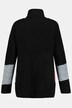 Crisscross Colorblock Stretch Turtleneck Sweater