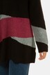 Crisscross Colorblock Stretch Turtleneck Sweater