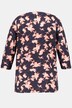Shirt, Blütenmuster, Classic, V-Ausschnitt, 3/4-Arm