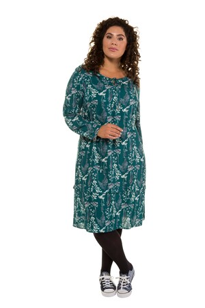 Ulla Popken Jurk A Lijn Volantzoom Crepe Grote Maten ulla popken kopen in de aanbieding