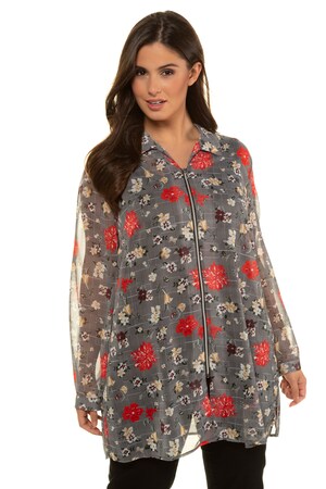 Ulla Popken Blouse Kreukvrij Ritssluiting Chiffonkwaliteit Grote Maten ulla popken kopen in de aanbieding