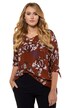 Stunning Floral Print Crossover Strap Blouse