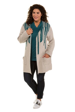 Ulla Popken Cardigan Lang Open Model 2 Zakken Grote Maten ulla popken kopen in de aanbieding