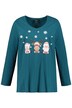 Snowfall V-Neck Long Sleeves A-line Cotton Knit Tee
