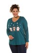 Snowfall V-Neck Long Sleeves A-line Cotton Knit Tee