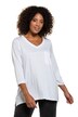 Pocket V-Neck A-line Fit Cotton Blend Knit Tee
