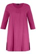 Pintuck Front Round Neck A-line Fit Cotton Knit Tunic