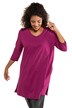 Pintuck Front Round Neck A-line Fit Cotton Knit Tunic