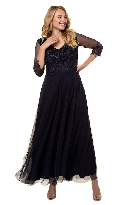 Beautiful Lace Accent V-Neck Line Maxi Dress | 71945271