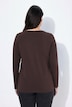 Shirt, slim, V-hals, lange mouw