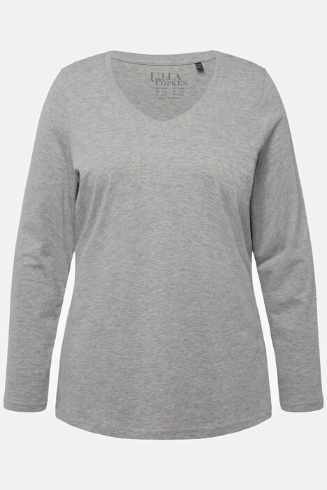 thumbnail interactive-video image 1 of Women's V-Neck Knit Cotton Stretchy Fit T-Shirt – New With Tags, 5951 1 of 5