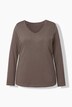 Shirt, Slim, V-Ausschnitt, Langarm
