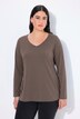 Shirt, Slim, V-Ausschnitt, Langarm