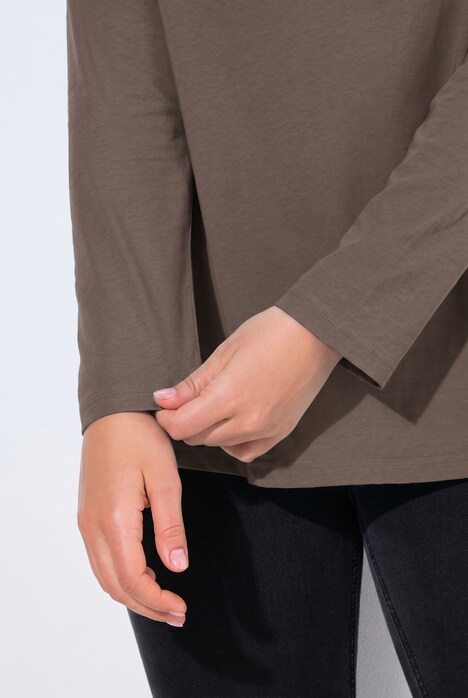Shirt, Slim, V-Ausschnitt, Langarm
