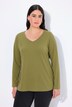 Shirt, Slim, V-Ausschnitt, Langarm