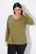 Shirt, Slim, V-Ausschnitt, Langarm