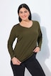 Shirt, slim, V-hals, lange mouw