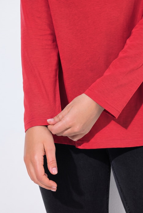 Shirt, Slim, V-Ausschnitt, Langarm