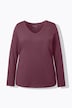 V-Neck Long Sleeves Slim Fit Cotton Knit Tee
