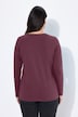 V-Neck Long Sleeves Slim Fit Cotton Knit Tee
