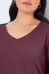 V-Neck Long Sleeves Slim Fit Cotton Knit Tee