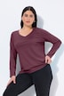 V-Neck Long Sleeves Slim Fit Cotton Knit Tee