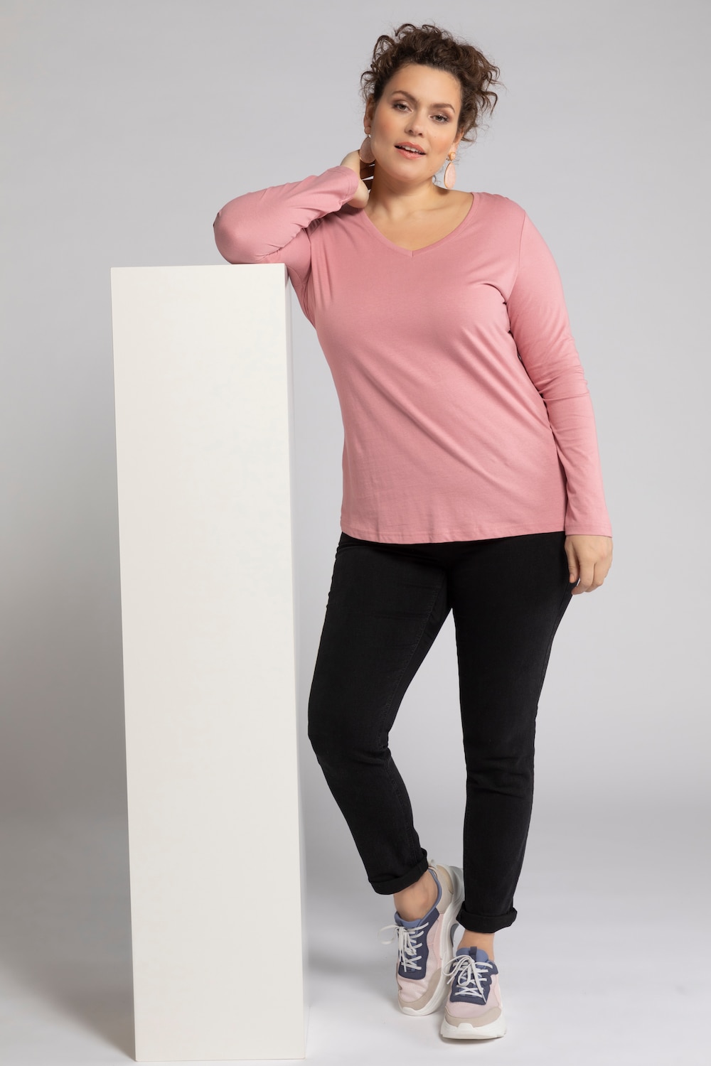 Grote Maten shirt, Dames, rood, Maat: 54/56, Katoen, Ulla Popken Grote Maten shirt, Dames, rood, Maat: 54/56, Katoen, Ulla Popken