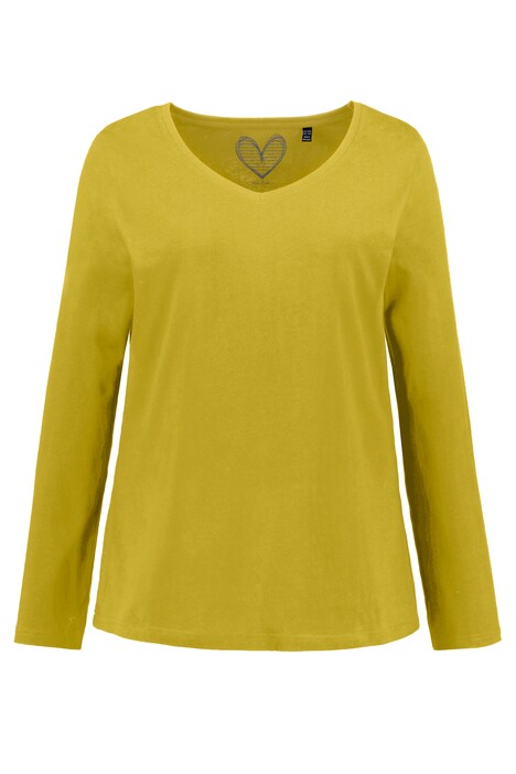 Tričko, Slim, výstřih do V, dlouhé rukávy