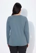 Shirt, slim, V-hals, lange mouw