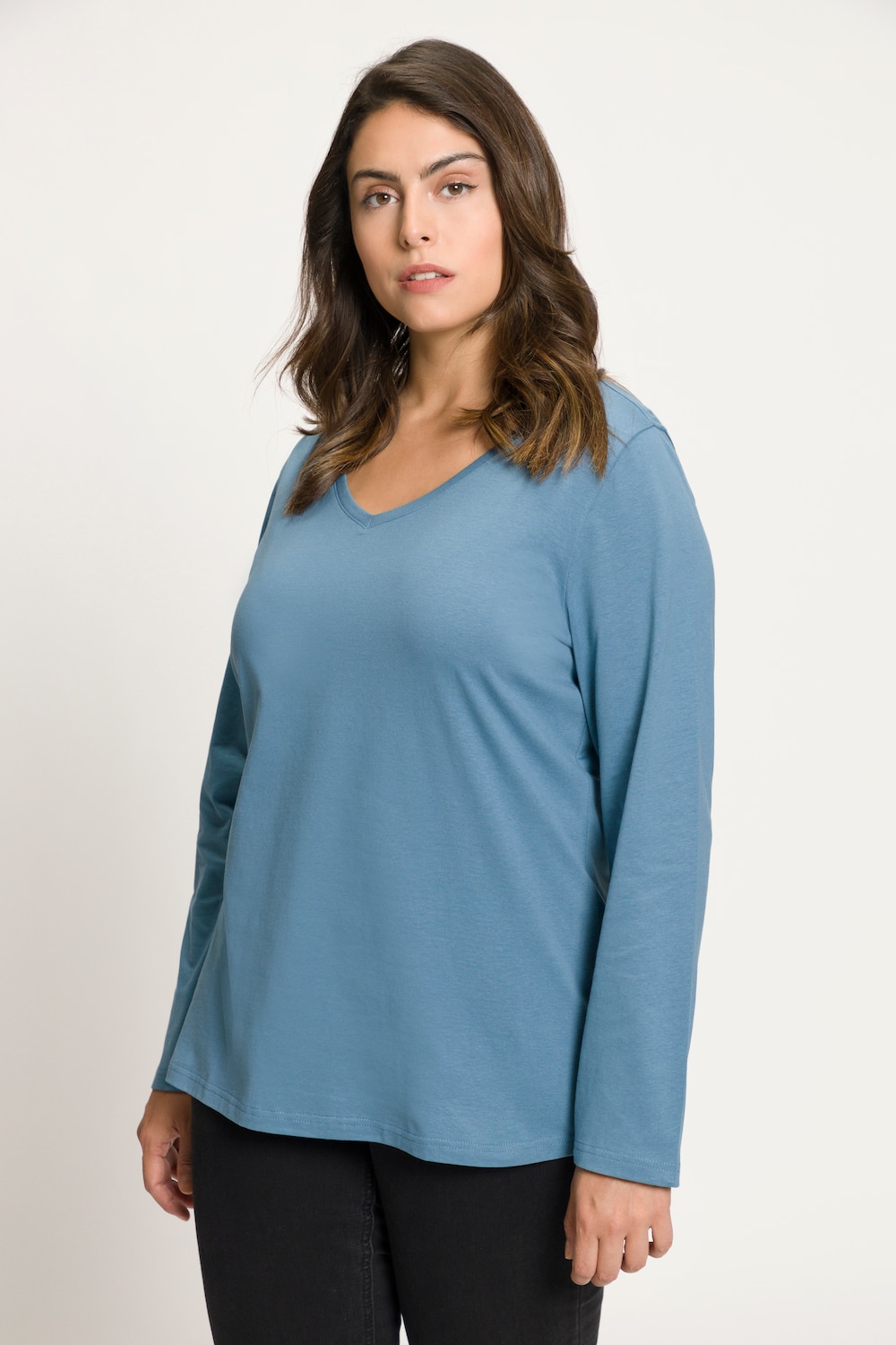 Grote Maten shirt, Dames, blauw, Maat: 42/44, Ulla Popken