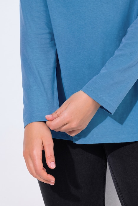Shirt, Slim, V-Ausschnitt, Langarm