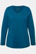 V-Neck Long Sleeves Slim Fit Cotton Knit Tee
