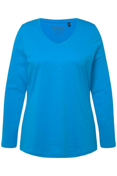 Tričko, Slim, výstřih do V, dlouhé rukávy