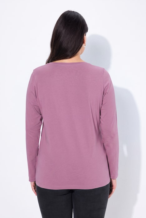 Shirt, Slim, V-Ausschnitt, Langarm